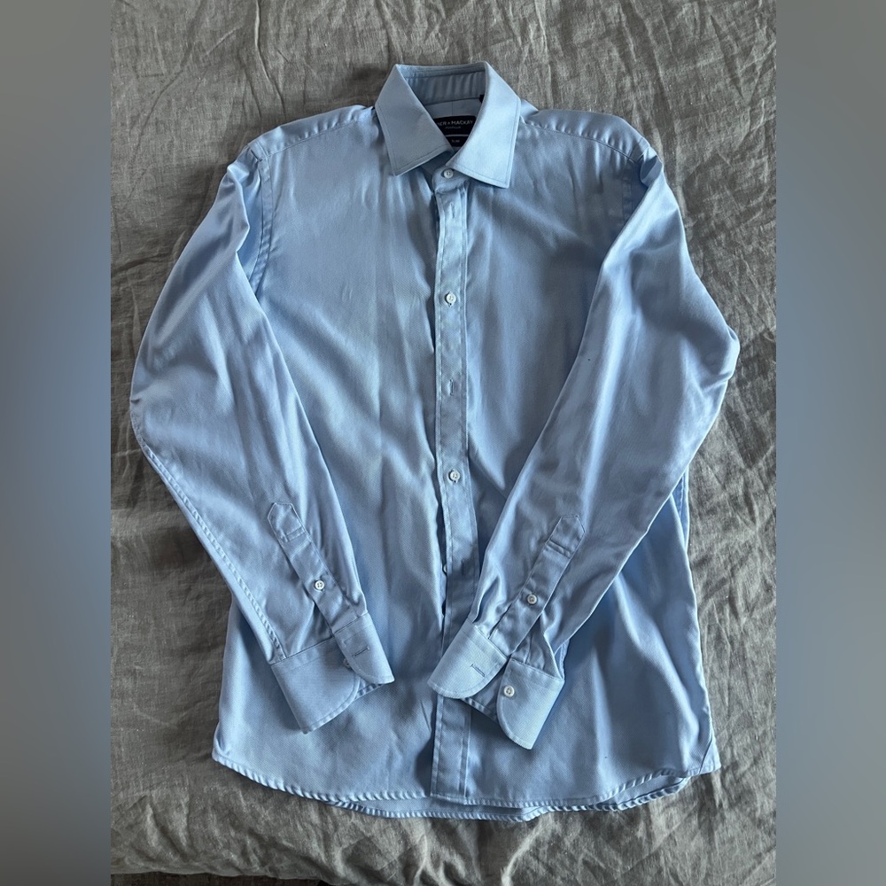 Spier & Mackay Light Blue Twill Dress Shirt, 16/35